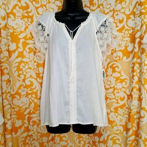 Large Cream Boho Shirt by Old Navy.NWT